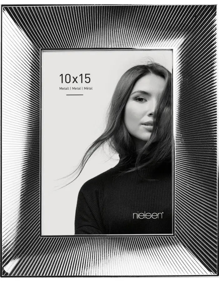 CADRE ALUMINIUM MÉTALLIQUE DIANA - 10X15 DIANA ARGENT - cadres photo