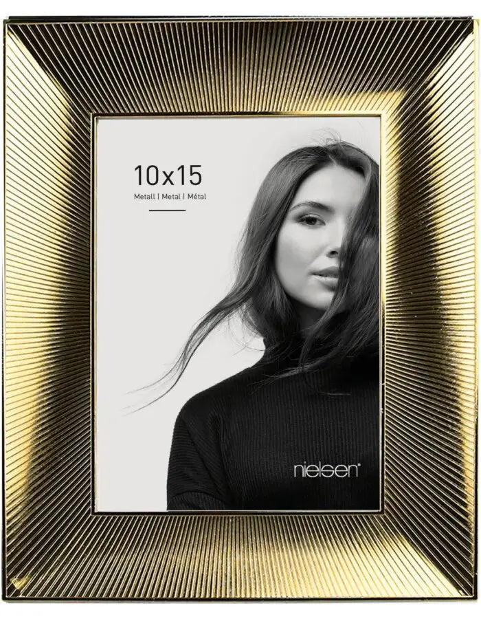 CADRE ALUMINIUM MÉTALLIQUE DIANA - 10X15 DIANA OR - cadres photo