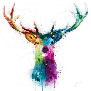 Cerf coloré Free and Wild - 30X30 - Art Moderne Cerf coloré Free and Wild - 30X30 - Art Moderne