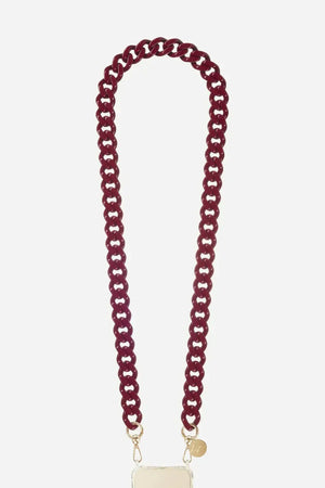 Chaine longue Gia bordeaux 120 cm - Chaîne Chaine longue Gia bordeaux 120 cm - Chaîne