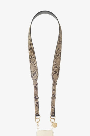 Chaine longue Nora marron python 120 cm - Chaîne Chaine longue Nora marron python 120 cm - Chaîne