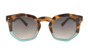 Lunettes de soleil hexagonales couleur turquoise AUD94 - LUNETTE Lunettes de soleil hexagonales couleur turquoise AUD94 - LUNETTE