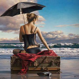 One the Edge Of The World - 40x40 - Figure et nu One the Edge Of The World - 40x40 - Figure et nu
