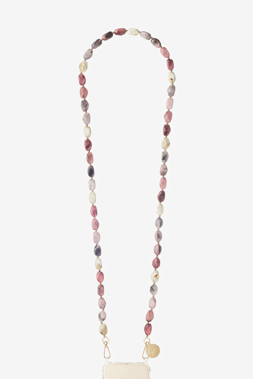 Long pink polly chain 120 cm