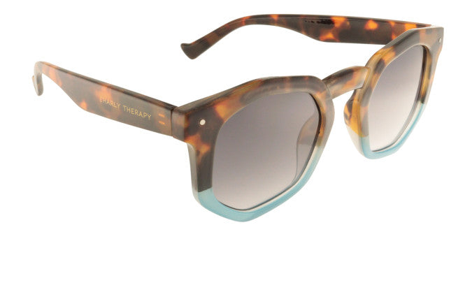 Lunettes de soleil hexagonales couleur turquoise AUD94