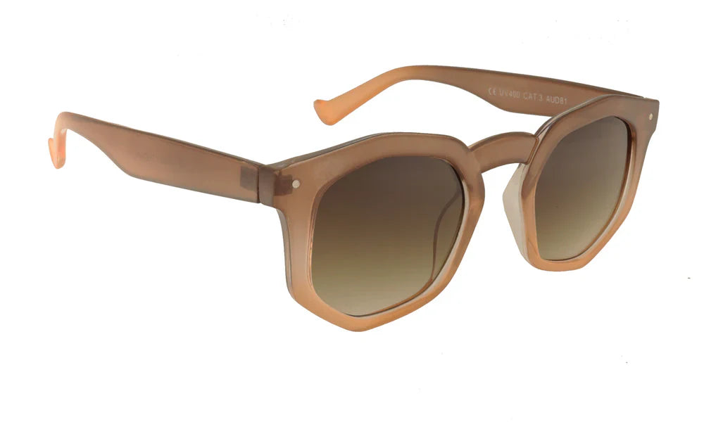 Brown Hexagonal Sunglasses AUD81