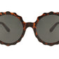 Round sunglasses for women in tortoiseshell color EMM11