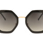 HAN7 Black Octagonal Sunglasses