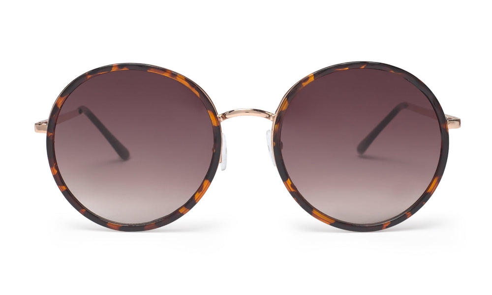 JAN11 Large Round Tortoiseshell Sunglasses