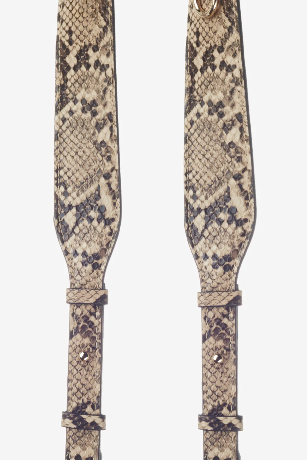 Chaine longue Nora marron python 120 cm