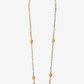 Elia lange oranje ketting 120 cm