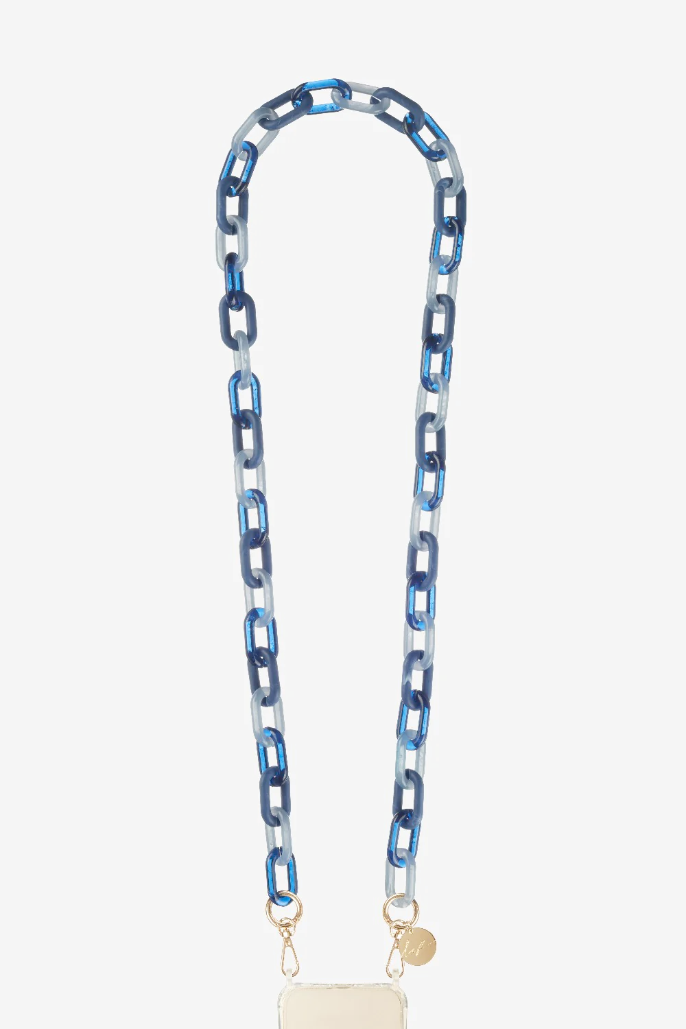 Lange Lexy ketting blauw 120 cm