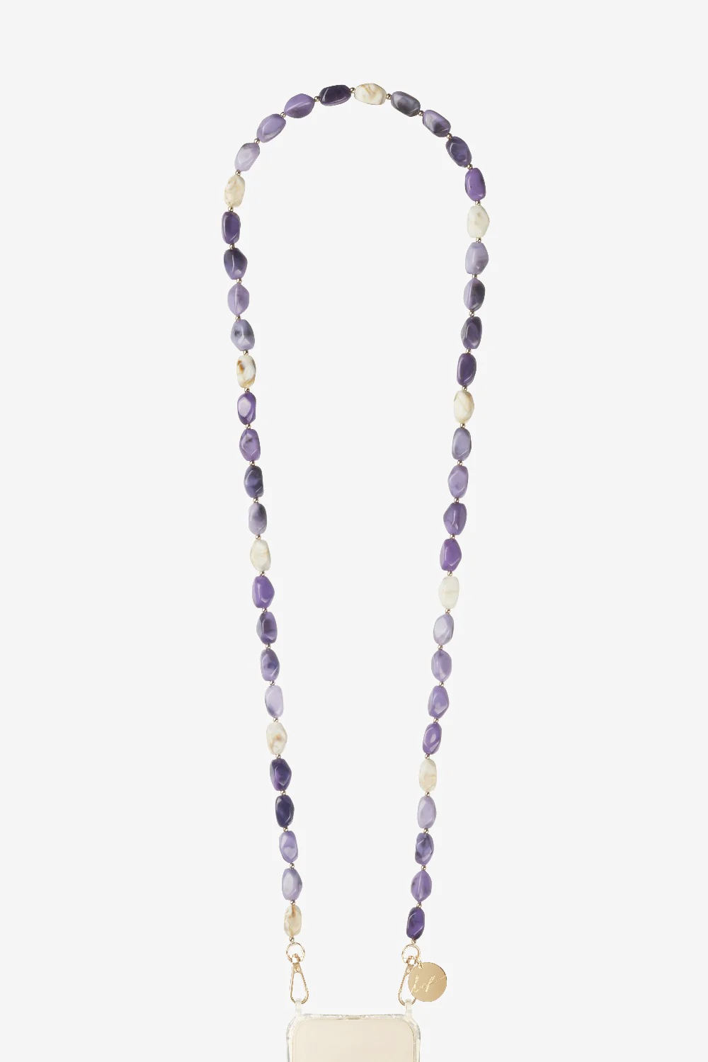 Long purple Polly chain 120 cm