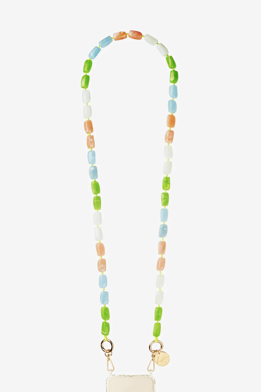 Long green Talia chain 120 cm