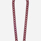 Gia bordeaux lange ketting 120 cm