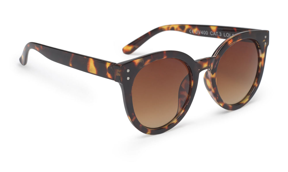 LOL11 Large Round Tortoiseshell Sunglasses