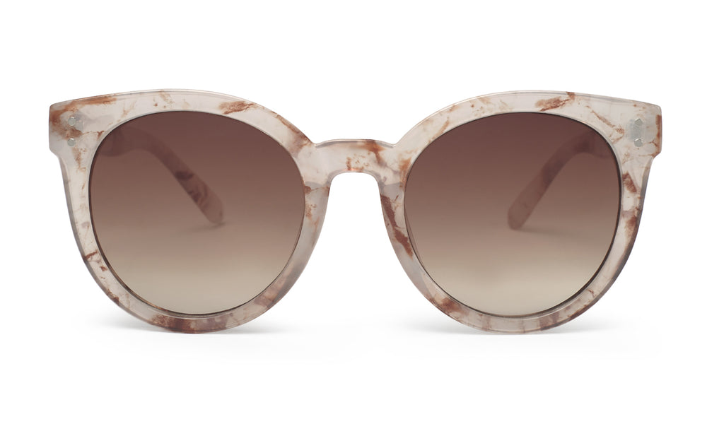 LOL8 Large Round Marble Sunglasses