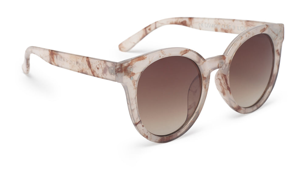 LOL8 Large Round Marble Sunglasses