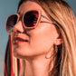 Lunettes de soleil tendance rétro rose OLI5