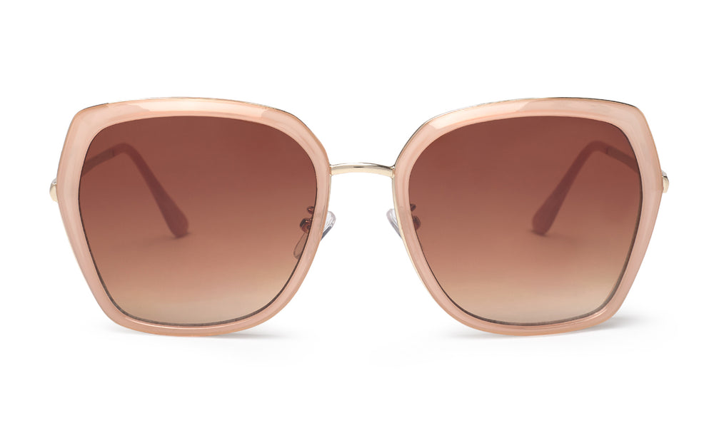 Lunettes de soleil tendance rétro rose OLI5