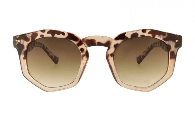 Lunettes de soleil hexagonales animal print AUD30