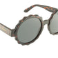 Lunettes de soleil rondes pour femme couleur écaille EMM11 - LUNETTE