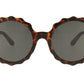 Lunettes de soleil rondes pour femme couleur écaille EMM11 - LUNETTE